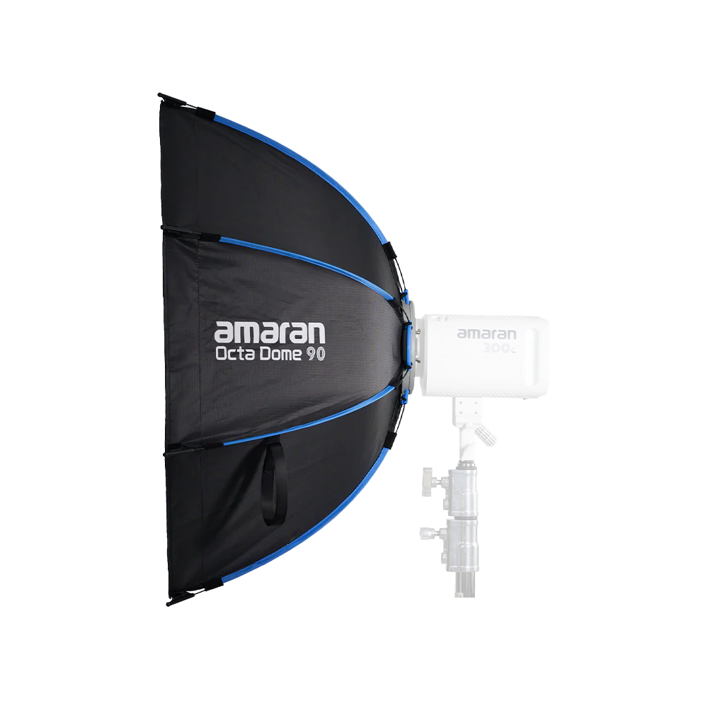 Amaran Octa Dome 90 softbox with a light modifier on a white background