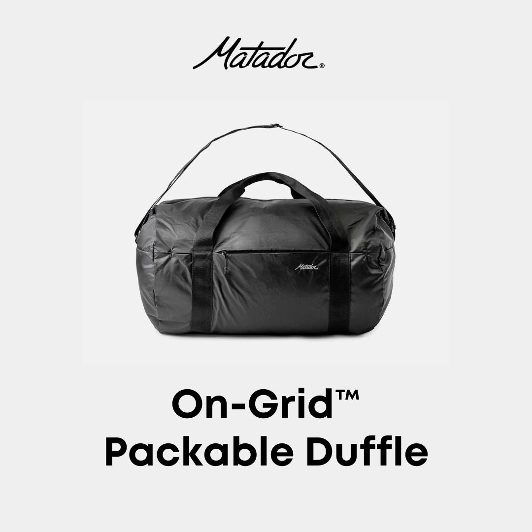 Matador On-Grid Packable Duffle Bag- Charcoal MATOGW01BK