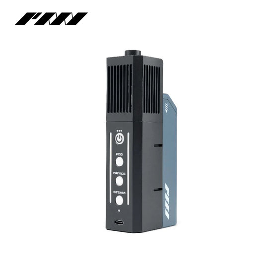 Black Handheld Fog Machine with control buttons on a white background, featuring the brand 'PMI'.