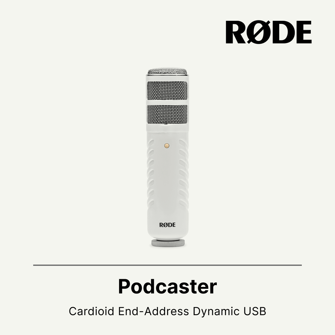 Rode Podcaster MKII USB Broadcast Podcasting Microphone – Red Dot Photo
