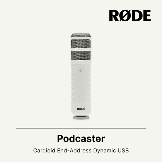 Rode Podcaster MKII USB Broadcast Podcasting Microphone – Red Dot Photo