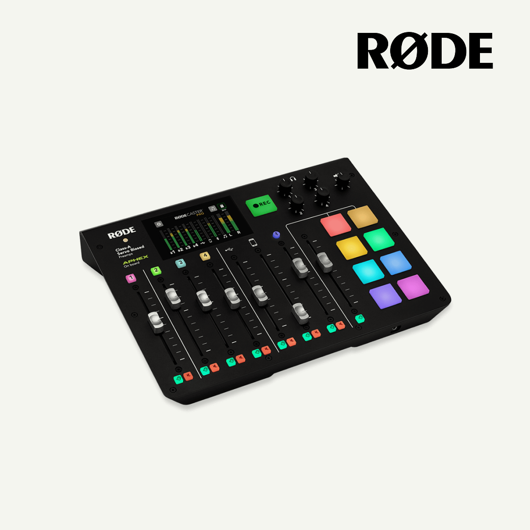 Rode RODECaster Pro Integrated Podcast Production Studio 4-Channel Audio Mixer USB Interface