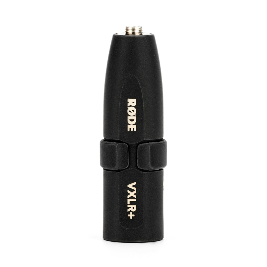 使用 VXLR+ 3.5mm 母头 TRS 转 XLR 公头 VXLR Plus，带 +48V