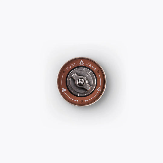 Round metal component with &