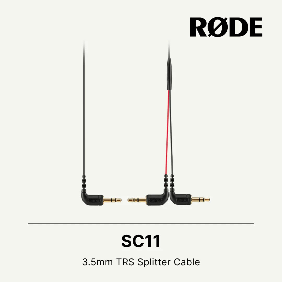 Sc11 Rode Rode SC11 3.5mm Right Angle TRS Splitter Cable for Dual Audio Input Mi ...