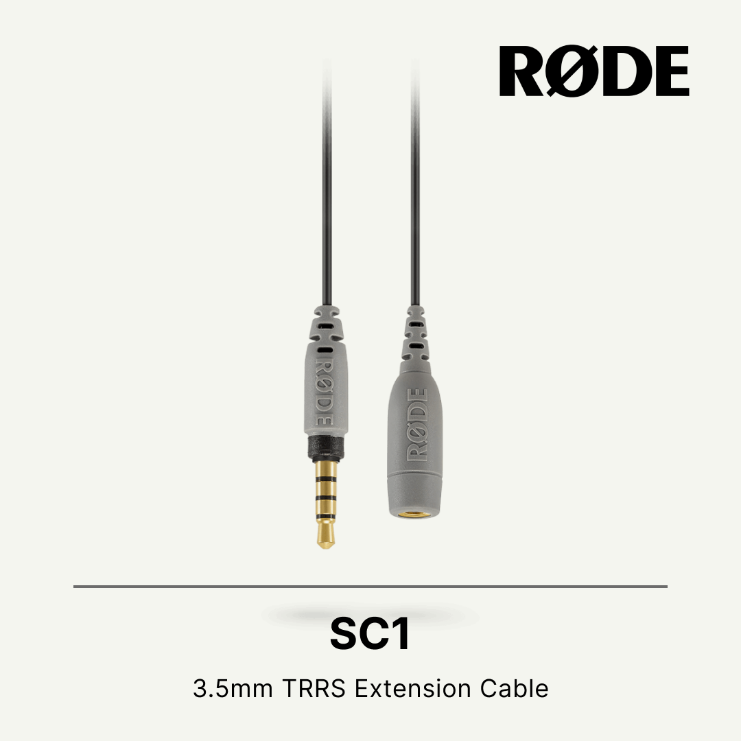 RØDE SC1 3.5 mm TRRS Extension Cable (6 m / 20 ft) description image