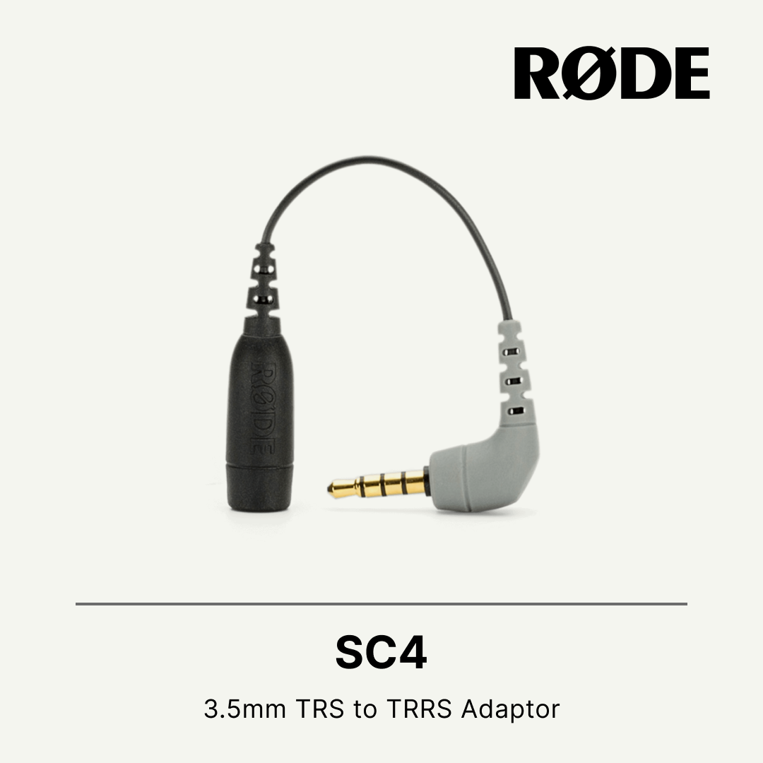 Rode SC4 3.5mm TRS to TRRS smart cable Adaptor – Red Dot Photo