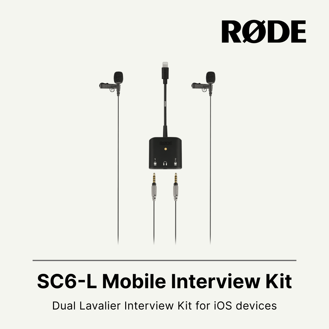Rode SC6-L Mobile Interview Kit with Interface & 2 smartLav+ Microphon ...