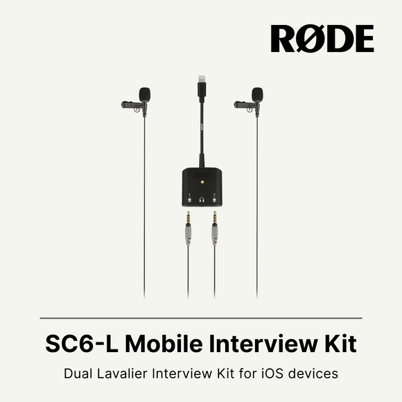Rode SC6-L 移动采访套件，带接口和 2 个 smartLav+ 麦克风