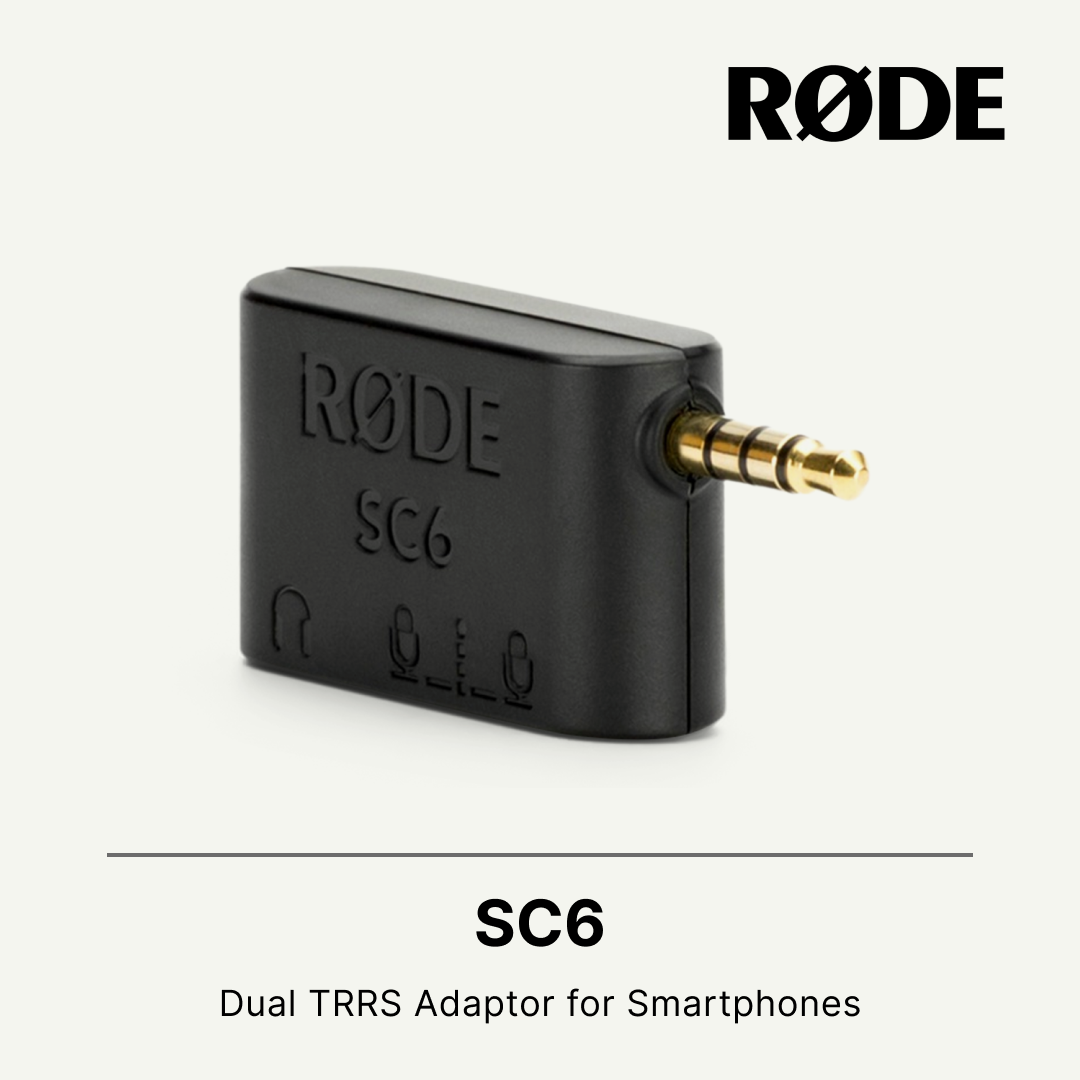 Rode SC6 3.5mm Dual TRRS input and headphone output for smartphones
