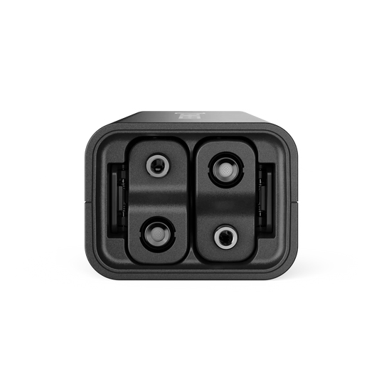 Black electrical plug on a white background