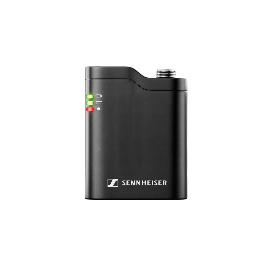 Black Sennheiser electronic device on a white background
