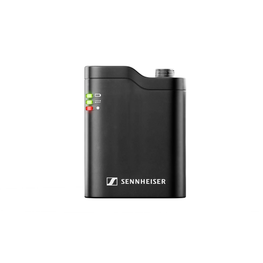 Black Sennheiser electronic device on a white background