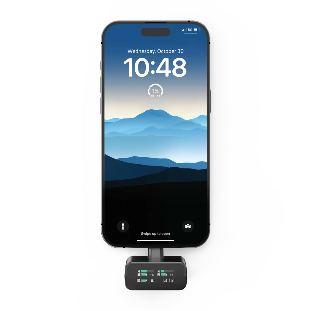 Smartphone with a car mount on a white background