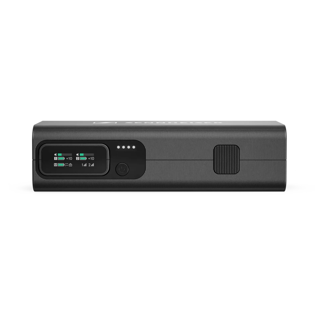 Black electronic device with display on a white background