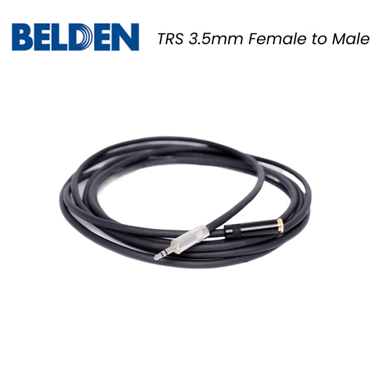Belden 音频线 3.5 毫米 TRS 插孔母头转 3.5 毫米 TRS 插孔公头音频延长线（3.0 米） Neutrik