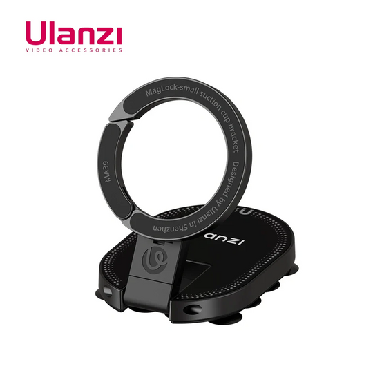 Ulanzi MA39 MagLock small suction cup bracket mount showing magnetic ring mount and suction base.