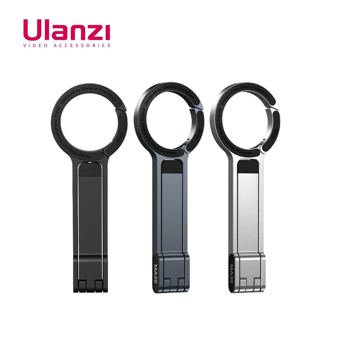 Three camera lens hoods from Ulanzi on a white background