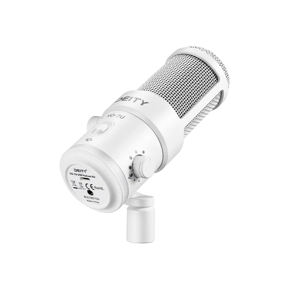 Deity VO-7U Dynamic USB Streamer Microphone With RGB Lights with Tripod Kit (Black, White)