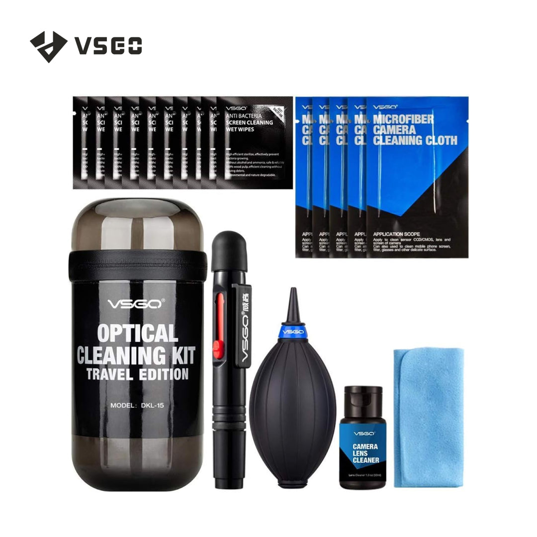 VSGO DKL-15 Essentials optical cleaning kit travel edition-grey