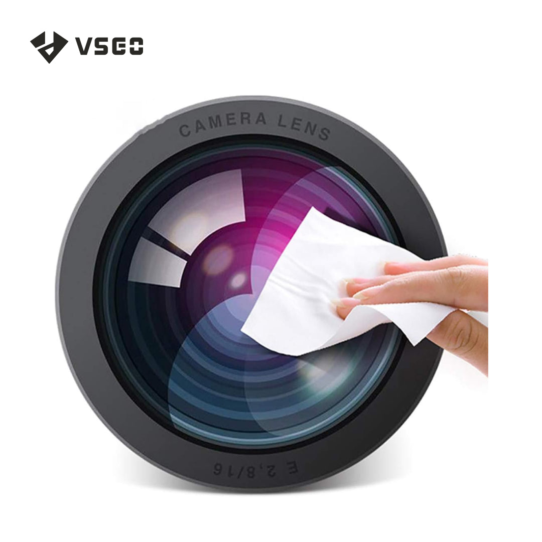 VSGO V-CL01E CL01E 相机镜头、眼镜、眼镜用超细纤维清洁布（20片，10cm x 10cm）（类似VSGO DDC-3）