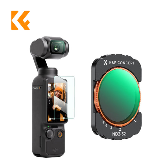 K&F Concept Nano-X Series VND2-32 Filter with Green Coating for DJI Osmo Pocket 3 (1 to 5 Stops)