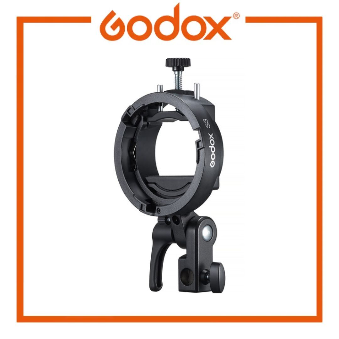Godox S3 Bracket on a white background with Godox branding.