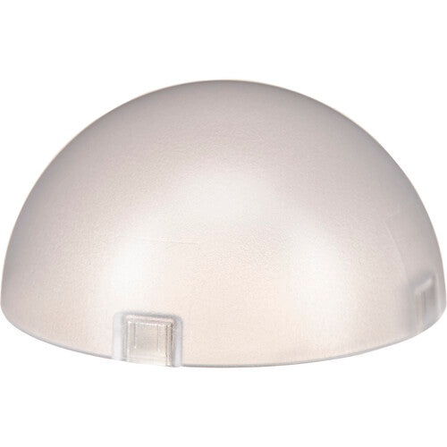 White dome-shaped object on a white background