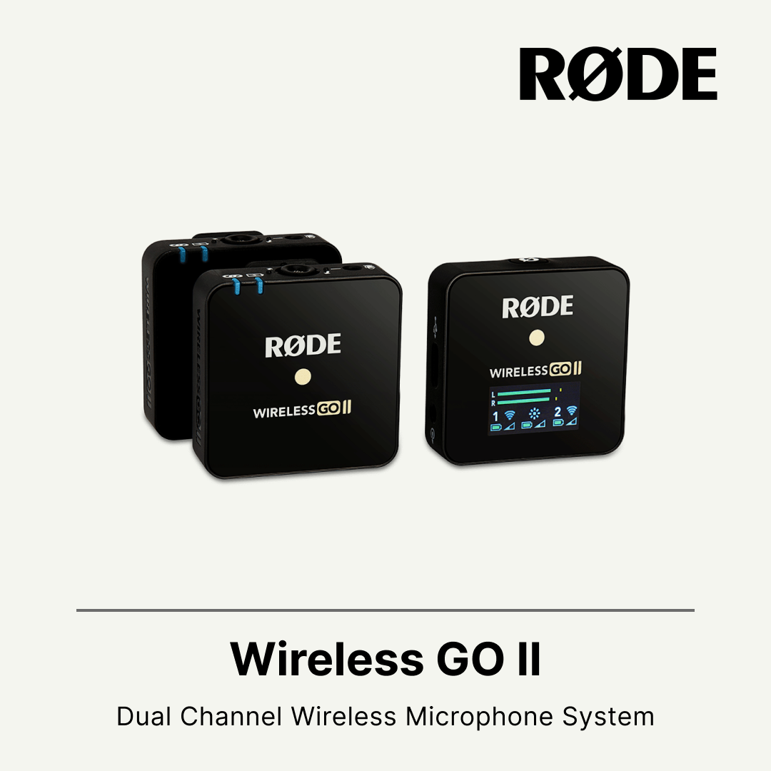 Rode Wireless GO II 2 Person Compact Digital Wireless Microphone System Recorder 2.4 GHz, Black