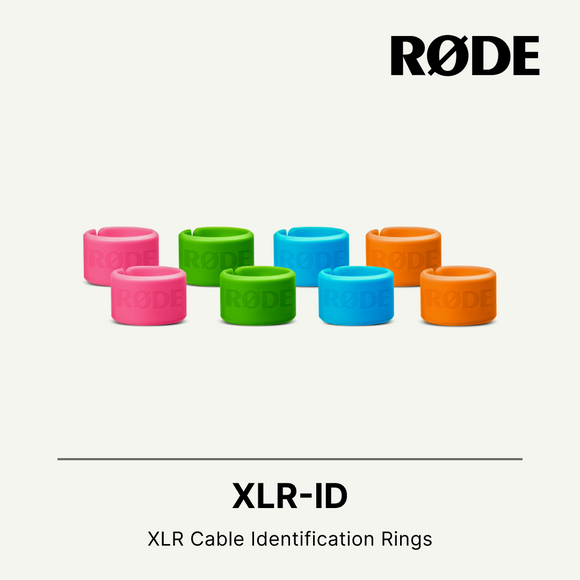 Rode XLR-ID 颜色协调的 XLR 环（8 件套）电缆颜色标签标识符