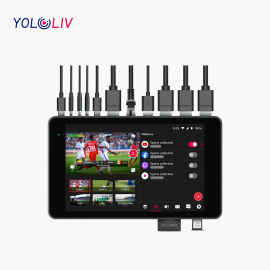 YoloBox Pro All-In-One Multi-Cam Live Streaming &amp; Switching System on a white background