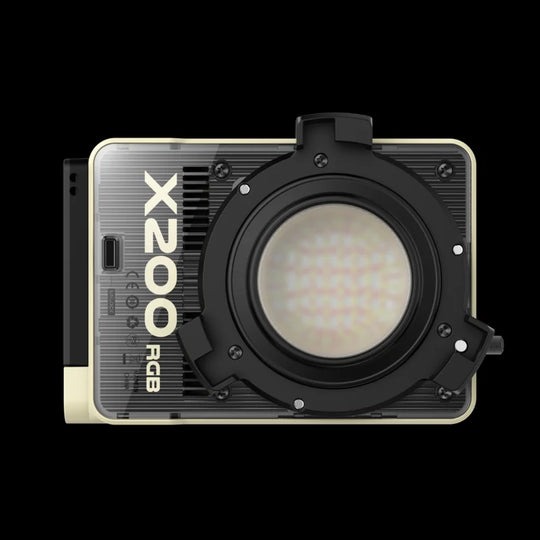 X200 RGB light on a black background