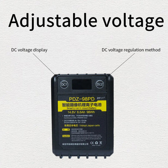 ZiFon PDZ-98PD 98Wh 14.8V V-mount Battery (Suitable for Aputure)