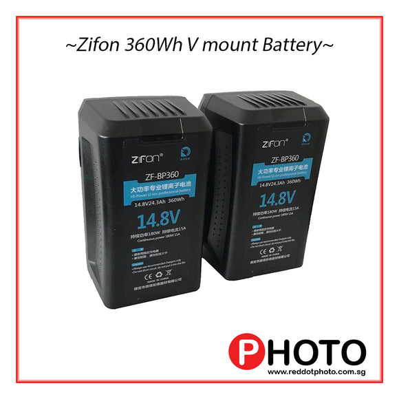ZiFon V口 V口电池 14.8V 360W 锂离子电池（适用于Aputure）