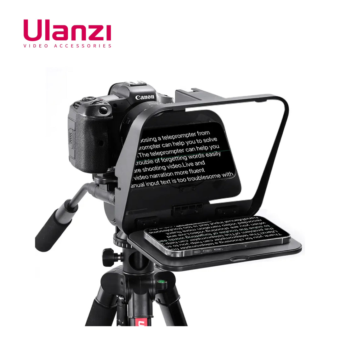 Ulanzi RT02 通用提词器，适用于平板电脑和智能手机，带遥控器
