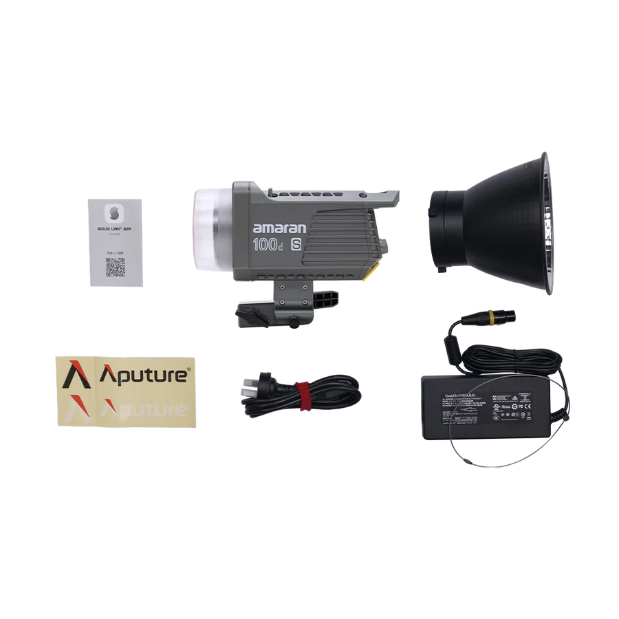 Amaran 100D S COB Daylight LED Video Light with New Dual Blue Light Chipset Bowen Mount by Aputure
