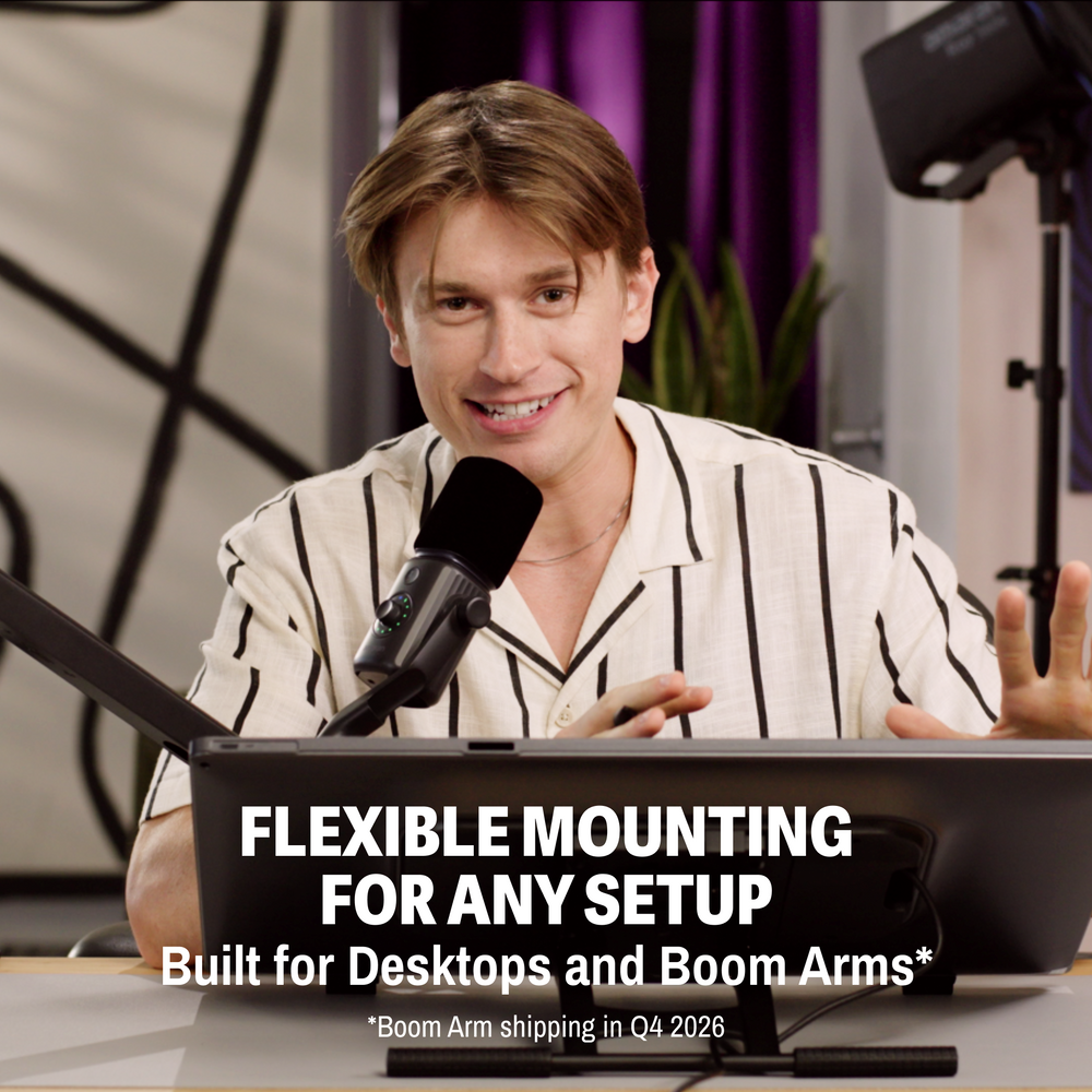 Flexible Mounting for Any Setup: Desktop Stand or Boom Arm
