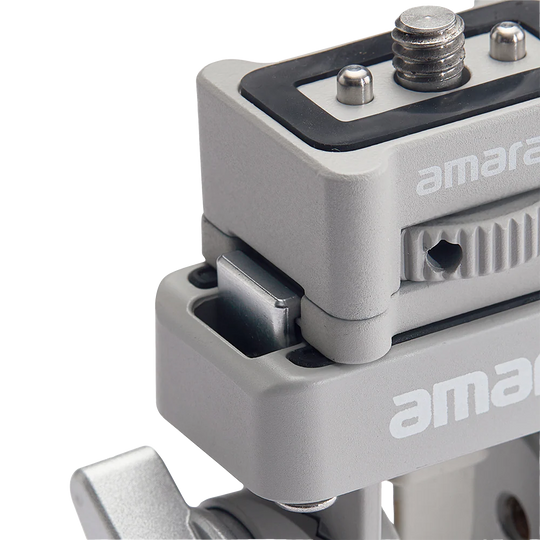 Close-up of amaran Ace E-Lock Adapter with &