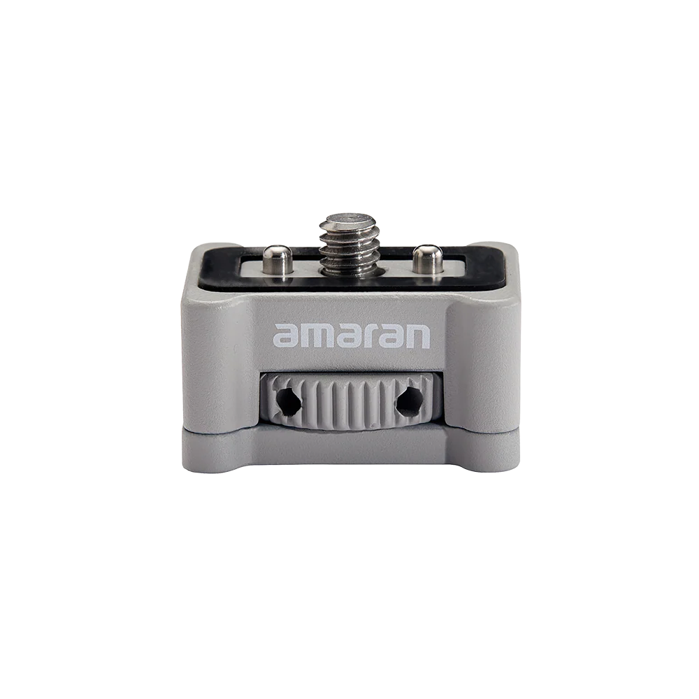 A gray and black amaran Ace E-Lock Adapter with a silver threaded screw post on top, shown against a plain white background.