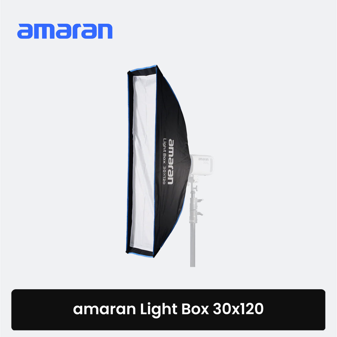 Amaran light box with dimensions 30x120 on a white background