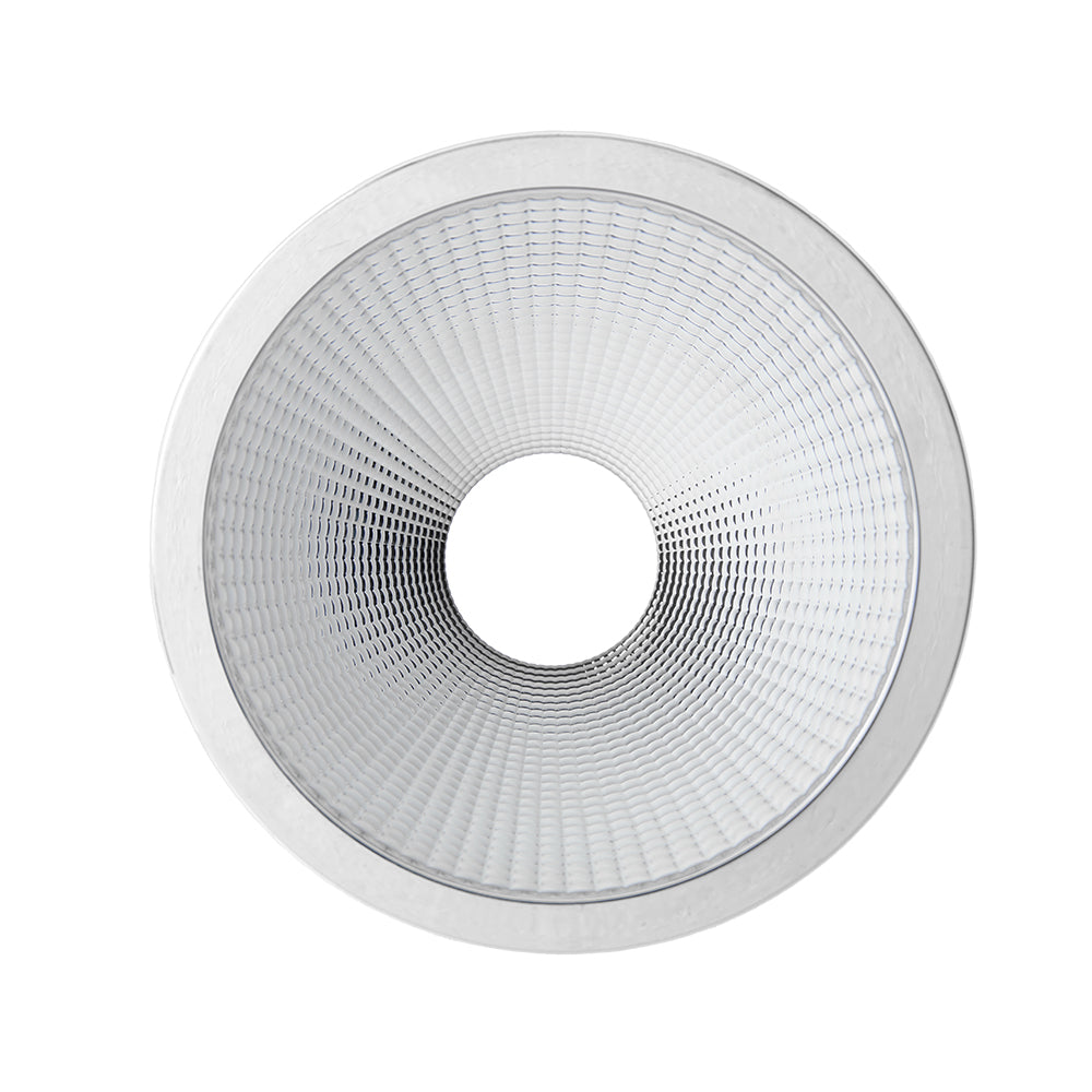 Round white Reflector with a central hole on a white background