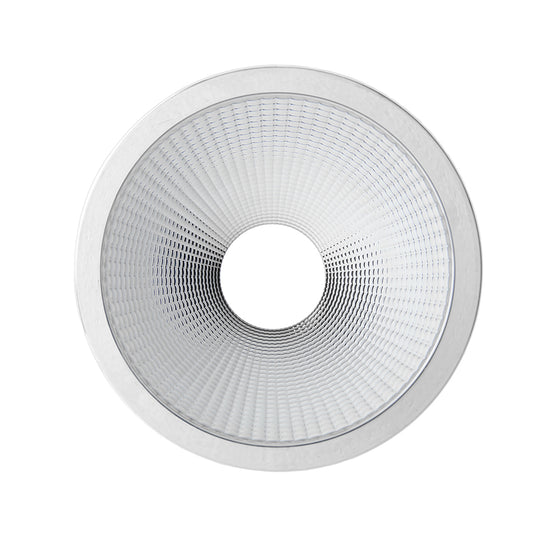 Round white Reflector with a central hole on a white background