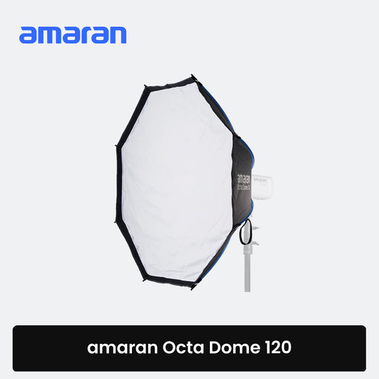 Amaran Octa Dome 120 softbox on a white background with Amanar branding.