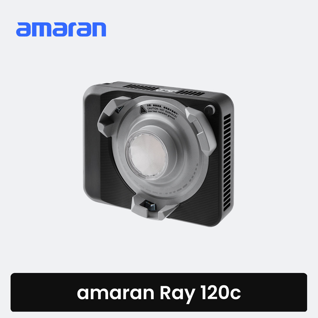 Amaran Ray 120c light modifier on a white background with 'amaran' branding.