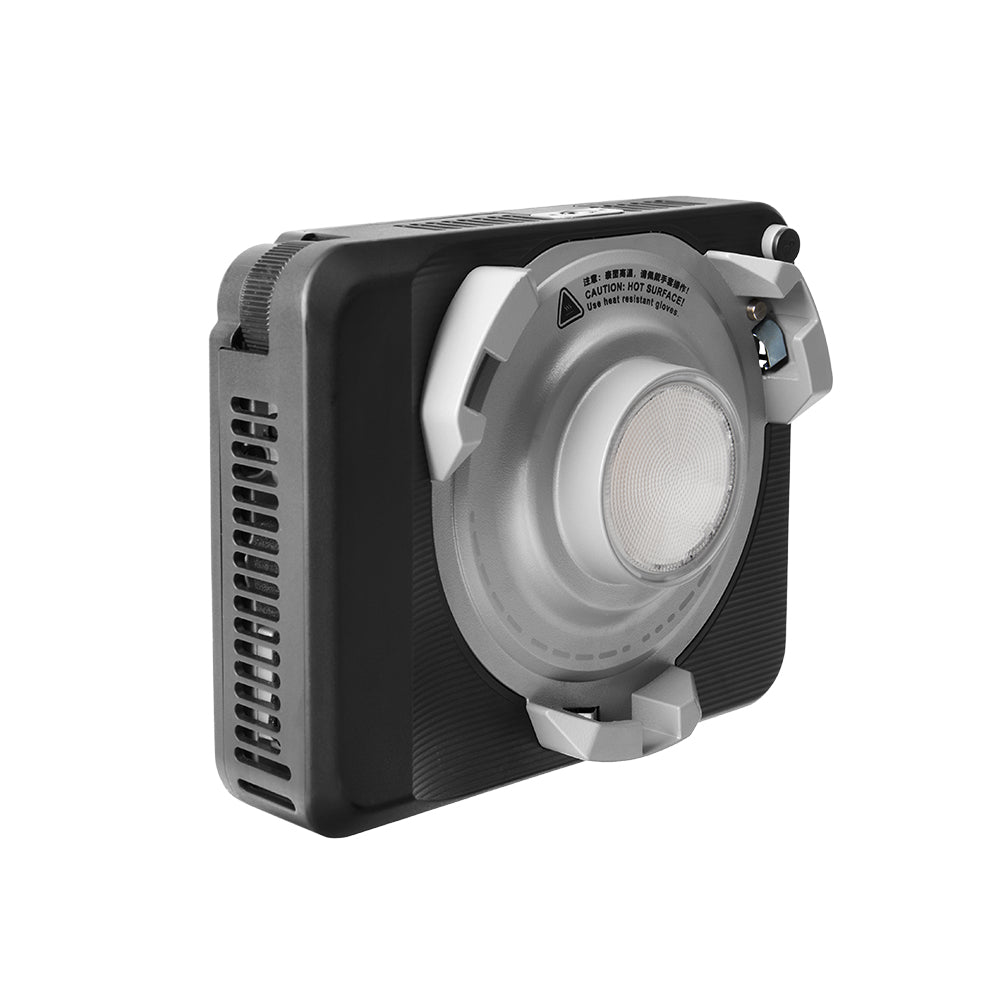 Gray and white light fixture on a white background