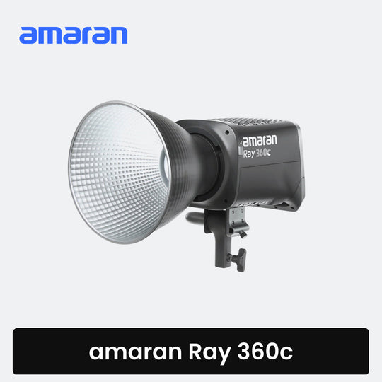 Amaran Ray 360c studio light on a white background