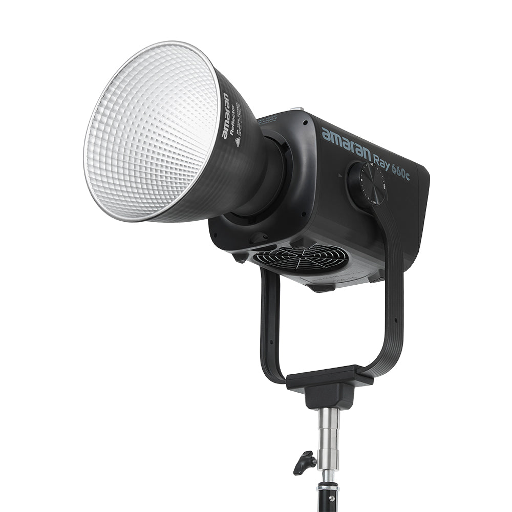Amaran Ray 660c studio light on a white background with 'amaran' branding.