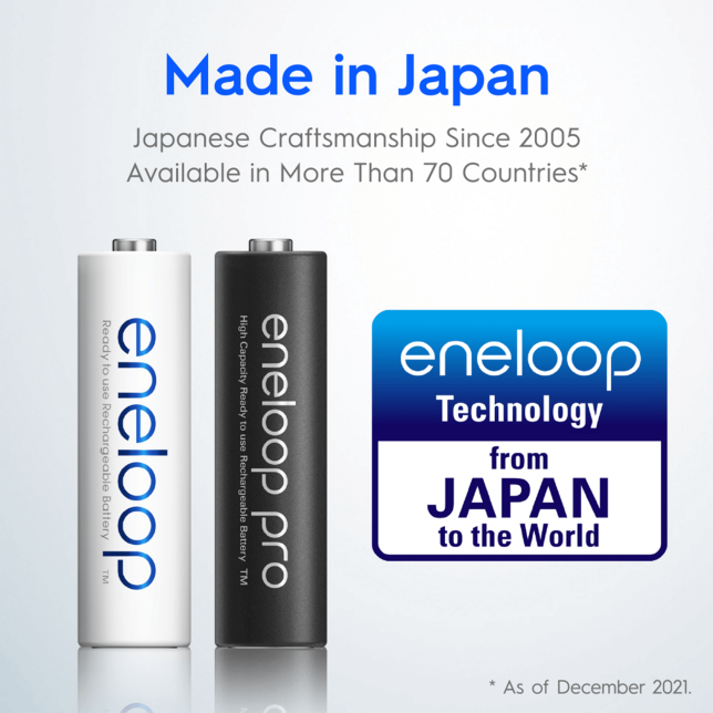 [Made in Japan] [FREE DELIVERY] [MAY 2020] Panasonic Eneloop 2000mAh NiMH Rechargeable AA Pre Charged Batteries with FREE Battery Case
