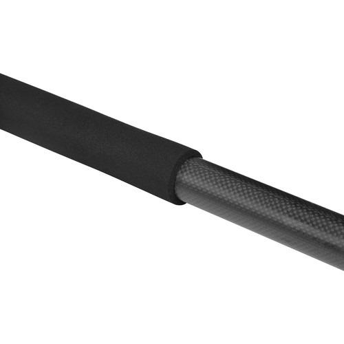 Carbon fiber bar with black sleeve on a white background