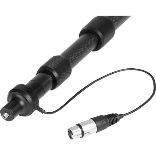 BOYA BY-PB25 Universal Carbon Fiber Boompole with Internal XLR Cable on a white background
